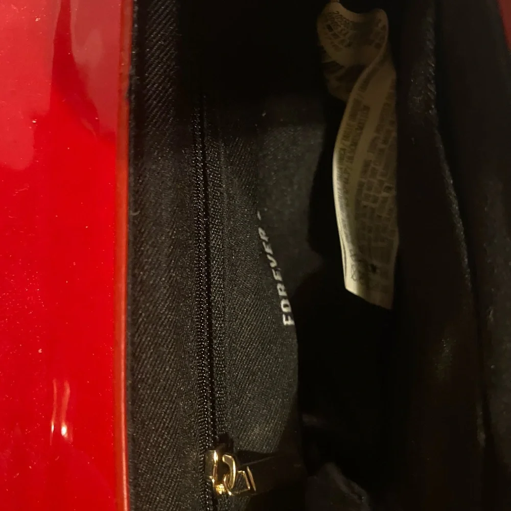 Girls Red Patent Leather Crossbody Bag